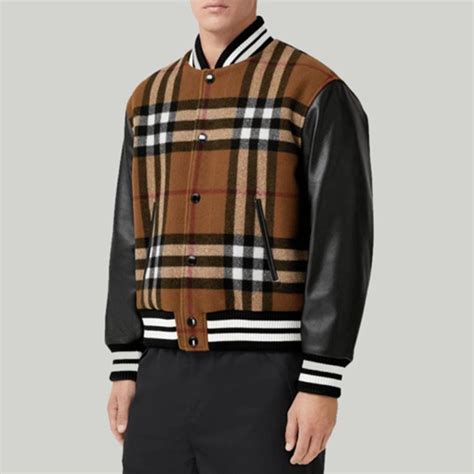 burberry varisty jacket|burberry hooded jacket men.